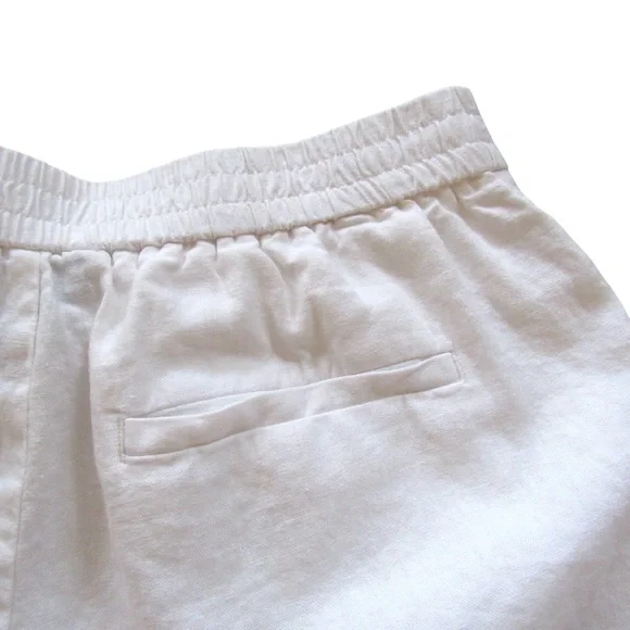 Banana Republic Factory Elegant White Wide-Leg Crop Pants - Picture 9 of 13